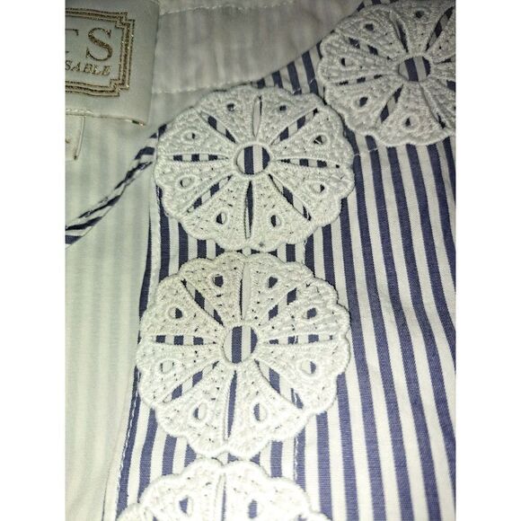 STS Sail to Sable Dress Navy White Stripe Tunic ‎ Tassels Size  X-Small - Picture 7 of 8